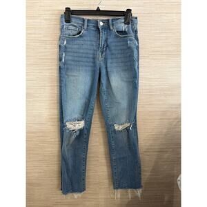 Kensie Jeans Vintage Luxe The Slim Distressed Raw Hem Jeans 2/26